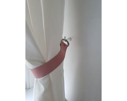 Gordijn Embrasse van leer Oud roze 50 x 3 cm