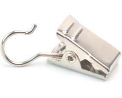 Gordijn Knijpers - Handdoeken Knijpers - Theedoeken Knijpers - RVS - Zilver - 10 Stuks