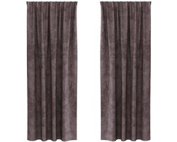Gordijn met gordijnen 2 st | Raamgordijn Bruin 225 x 140 cm Fluweel