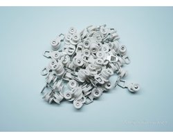 Gordijn Runners/Glijders - 15 stuks - wit - met wieltjes
