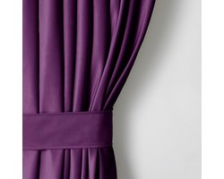 Gordijn Velvet optiek 140x245 cm violet 1 st. Kruisband fluweel verduisteringsgordijn
