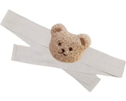 Gordijnbinders met Berenkoppatroon voor Kinderkamer - Decoratieve Touwtjes in Melktheekleur, Ideaal voor Raamdecoratie en Kindermeubels