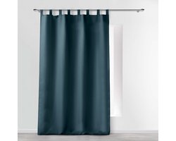 Gordijnen - Kant en klaar - Met ophanglus 140x260cm uni polyester Navy Blauw