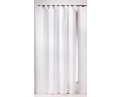 Gordijnen-Kant en klaar- met ophanglus 140x260cm uni polyester wit