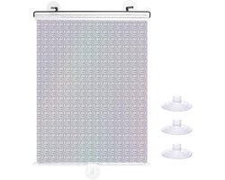 Gordijnen - Oprolbare rolgordijnen - Met 3 zuignappen - Rolgordijnen - Geen boren nodig - Verduisterende jaloezieën - 40 x 60 cm - Tijdelijke verduisteringsgordijnen - Geschikt voor slaapkamers en auto's - Zilver