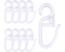 Gordijnhaken, 120 stuks, universele overcliphaken, transparante vouwhaken, met 6 mm oogje, voor gordijnroedes en gordijnroedes