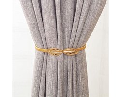 Gordijnhouder Decoratie - Gordijnaccessoire - Woonkamer Aankleden - Beschadigt Muur Niet - Hoge Elasticiteit - Goud