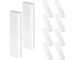 Gordijnkoordgewichten - Koordhouders Jaloezieën - Raamdecoratie Reparatie - Vierkante Handgreep - 10 stuks - Wit