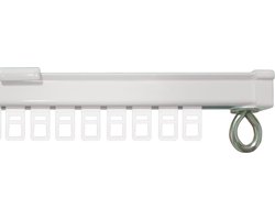 gordijnrail / u – rail 1100 wit / compleet met onderdelen / lengte 150 cm / rails curtain rail / white / complete with parts / length 150 cm / tringle à rideaux / blanc / complet avec pièces / longueur 150 cm