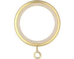 Gordijnringen met kunststof binnenring – Ø45mm – 10 stuks – messing gepolijst