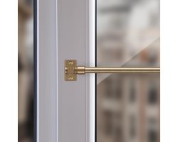 Gordijnroede - Bistro roede - Raambekleding - Uitschuifbaar ontwerp - 125-225 cm - Goud mat