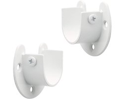 Gordijnroede Steun - Gordijnrail , Geschikt voor roedes met een diameter van 25/32 mm; Verstelbare roestvrijstalen steun voor kledingroedes – Geschikt voor badkamers en slaapkamers - 5*5.2*3cm