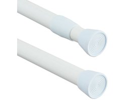 Gordijnroede uitschuifbaar wit 66-110
