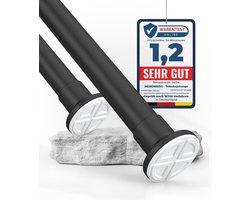 Gordijnroede zonder boren 70-120 cm – Uitschuifbare douchestang voor badkamer en slaapkamer, flexibele spanstang van roestvrij staal