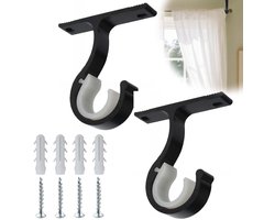 Gordijnroedehouders - Elegant en duurzaam - set van 2 - aluminium