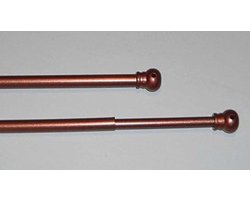 Gordijnroedes Set - Metalen Roedes - Raamdecoratie - Uittrekbaar - 40 x 60 cm - Koper