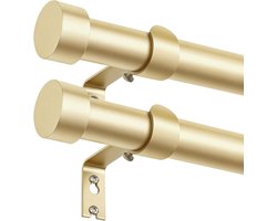 Gordijnroedes Set - Uittrekbare Roedes - Ramen Afwerken - Naadloze Verbinding - 80 tot 304 cm - Goud