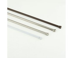 Gordijnroedes Set - Vitrage Stangen - Venster Decoratie - Uittrekbaar Veersysteem - 30-40 cm - Wit