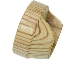 Gordijnroedes van Ø 28 mm, 1 paar, inclusief montagemateriaal, wandmontage, hout, grenen