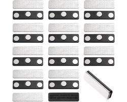 Gordijnset met Lijm Magneten voor Gordijnen - Naam Borden - Blackout Rolgordijn - Accessoires - 45 x 13 mm - 12 Pairs