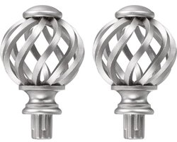 Gordijnstang eindstukken - 2 stuks kunststof voor 20 mm gordijnroedes