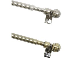 gordijnstangen \curtain rods / gordijnpalen metaal 80-140 cm