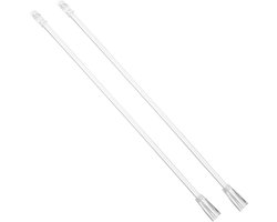 Gordijnstok Vervanging - Toverstaf Set - Jaloezieën Bediening - Universele Compatibiliteit - 2 Stuks 38 cm - Transparant