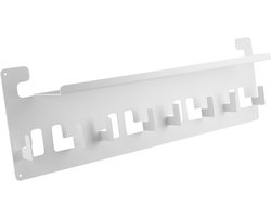 Gorillz Area - Kapstok -Wandkapstok Met Hoedenplank - 8 KapstokHaken 70 CM Muurkapstok- Wit