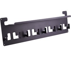 Gorillz Area - Kapstok -Wandkapstok Met Hoedenplank - 8 KapstokHaken 70 CM Muurkapstok- Zwart