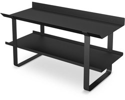 Gorillz Layer Schoenenbank met Opbergruimte - Zwart - Industrieel Schoenenrek 80 cm - Zwart Metaal - 2 Lagen - Geschikt voor 8 Paar - Modern Design