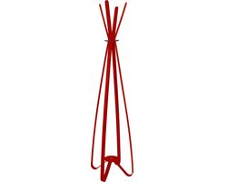 Gorillz Modi - kapstok staand- staande kapstok - 8 haken - Metaal - 170 cm - Rood