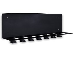 Gorillz Plenck - Wandkapstok met Hoedenplank - Kapstok Metaal - 70 x 15 x 25 cm - Zwart