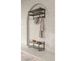 Gorillz The Unify Collectie - Kapstok met Schoenenrek - Zwart