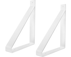 Gorillz Wagon 38 Plankdragers Industrieel Wit - Set van 2 - Planksteunen Metaal - Wandplank Beugels - 28,3 x 21,1 cm
