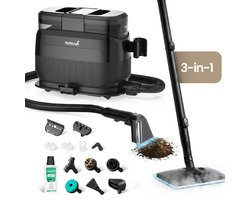 GoScrub® 3-in-1 Tapijtreiniger PRO met Vloermop - Stoomreiniger en Vlekkenreiniger Bank & Tapijt – 100° Stoom – Bankreiniger – Meubelreiniger - Zetelreiniger