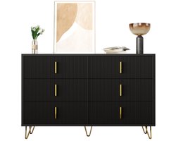 Gotagee Dressoir met modern design, ladekast en veel opbergruimte, gouden handgrepen