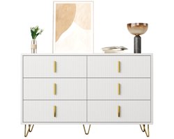 Gotagee Dressoir met modern design, ladekast en veel opbergruimte, gouden handgrepen