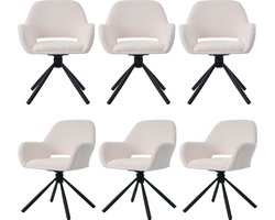 Gotagee Eetkamerstoel enkele stoel gepolsterde stoelset keukenstoel woonkamerstoelen 6-delige set