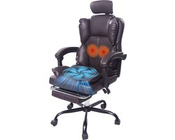 Gotagee Ergonomische Gaming-Stoel – Met Ventilator, Luchtkoeler & Koeling, Geventileerde Zitting, Ligfunctie, Massage, Verstelbare Directiestoel, Bruin