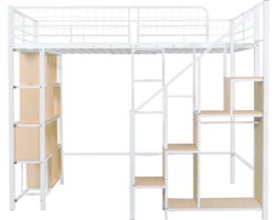 Gotagee Hoger Stapelbed 140x200 cm met Opbergruimte en Inbouwkast