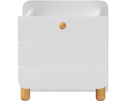 Gotagee Nachtkastje met 1 Lade Houten Poten Slaapkamer Kinderkamer Opbergkasten Moderne Bijzetkasten
