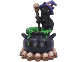 Gothic Kattenbeeld in Polyresin - Spookachtig Cadeau voor Heks