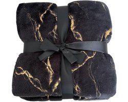 Goud marmeren sprei 130x180cm deken