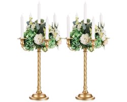 Gouden 53Cm Kandelaren - Elegante Metalen Kaarshouders Voor Kerst - Bruiloft En Tafeldecoraties
