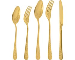 Gouden Bestekset 30-delig - Luxe Eetbestek voor 6 Personen - Goudkleurig Roestvrij Staal - Elegant Design