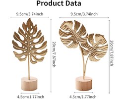 Gouden decoratie ornamenten - set van 2 - ijzer