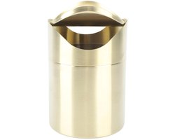 Gouden Desktop-prullenbak Deksels 304 Roestvrijstaal Compact - Mini Vuilnisbak Voor Bureau en Eettafel