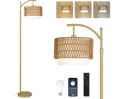 Gouden Dimbare Woonkamerlampen, Rotan Woonkamerlampen