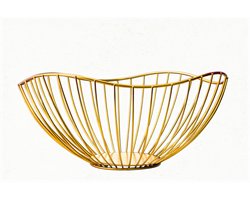 Gouden Fruitschaal - Fruitmand Etagere - Draadmand Fruit - Grote Groentemand - RVS Bowl - Fruitschalen - Fruits Basket - Fruitrek
