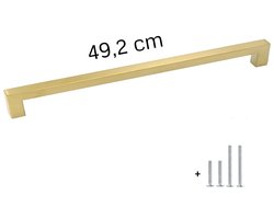 Gouden Handgreep 49,2 cm - Groot – Luxe Kastgreep & Schuifdeur Greep – Modern & Industrieel